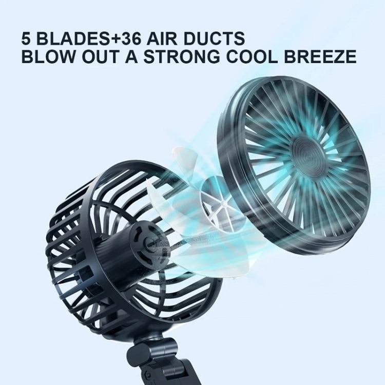 5V USB Port Car Dual-head Fan Circulation Fan