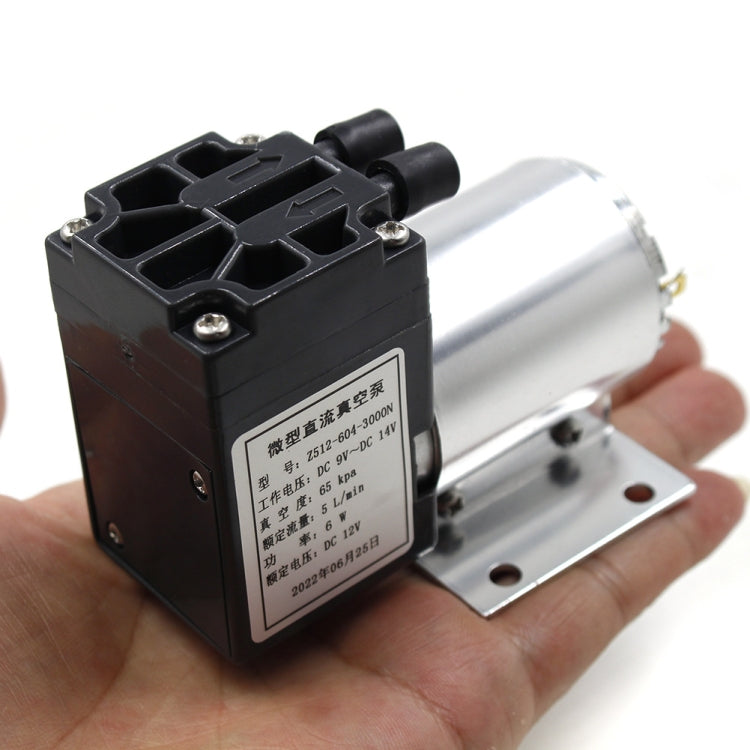 12V 5L/Min 65-120kpa Negative Pressure Vacuum Pump With Stand