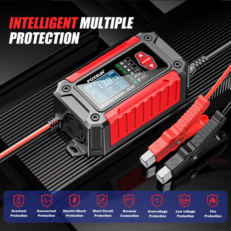 FOXSUR Cars Motorcycles 12V Lithium Cattery Charger With Battery Detection, US Plug, EU Plug, UK Plug, AU Plug, JP Plug