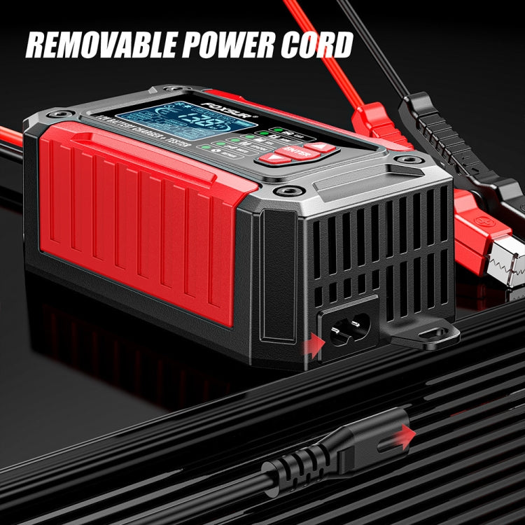 FOXSUR Cars Motorcycles 12V Lithium Cattery Charger With Battery Detection, US Plug, EU Plug, UK Plug, AU Plug, JP Plug