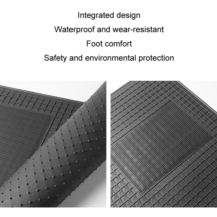 4pcs/Set Car PVC Anti-slip Waterproof Durable Floor Mats, Square, Stripes
