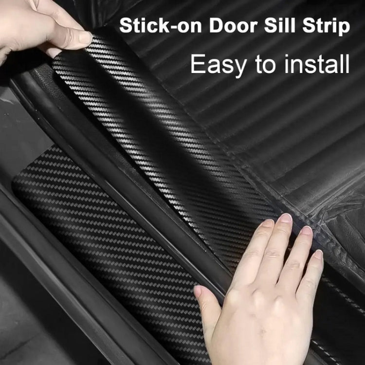 4pcs/Set Car Door Sill Strip PVC Anti-scratch Anti-dirt Protective Film