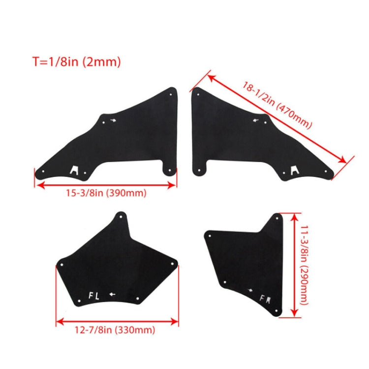Front Wheel Fender Leather Lining for 03-17 Toyota Prado 2700 4000