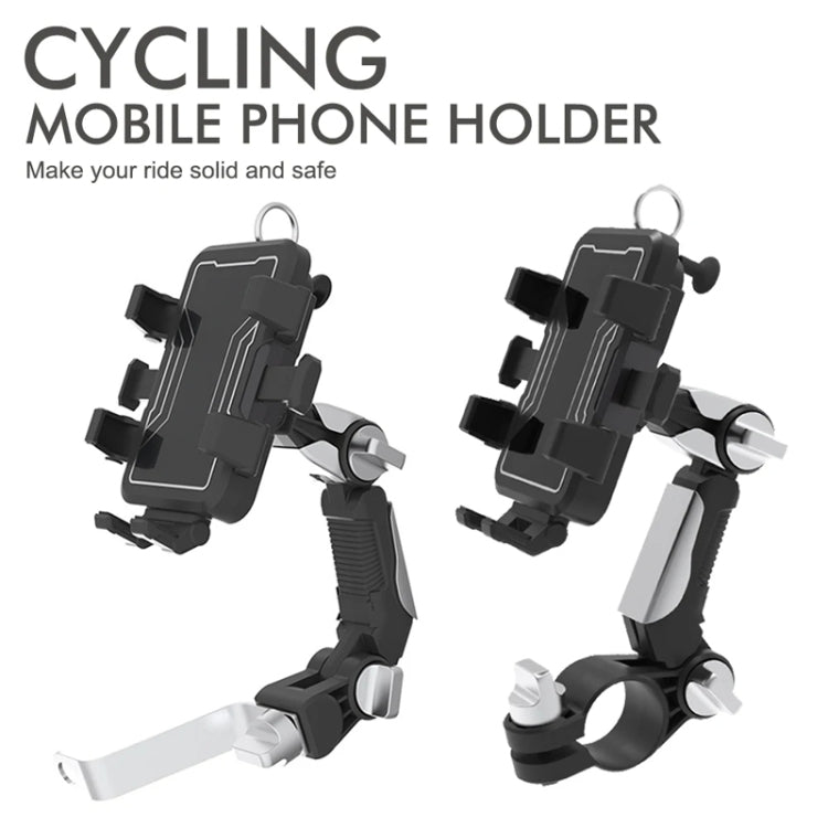 Motorcycle Bicycle Outdoor Cycling Navigation Phone Holder, Rearview Mirror Bracket, Handlebage Bracket