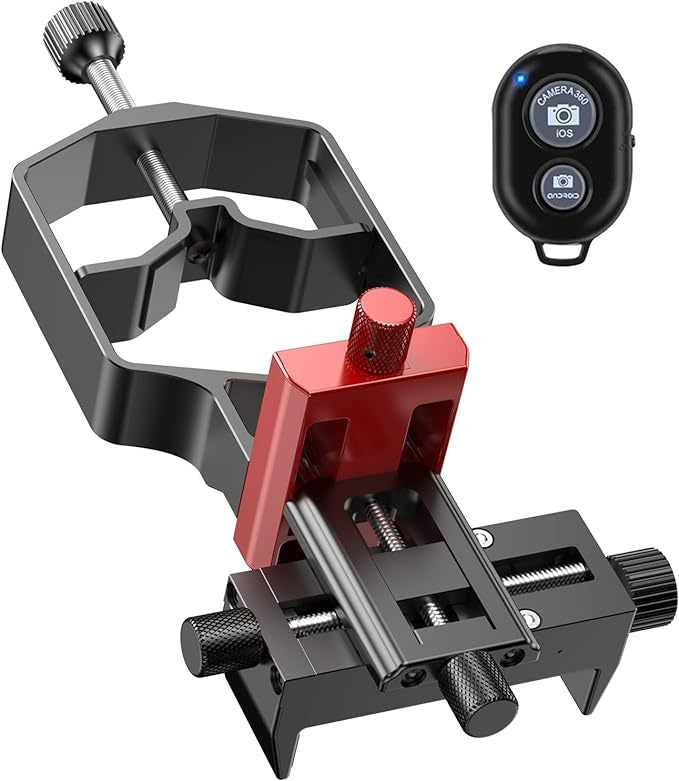 Tridaptor Digiscoping Adapter 3-Axis Telescope Phone Mount For Binocular Monocular Microscope, With Buetooth, Without Bluetooth