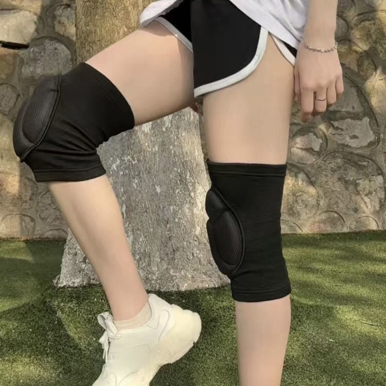 Turtle Shell Sponge Knee Pads Knitted Elbow Pads Thickened Anti-fall Yoga Roller Skating Cycling Protector, M, L