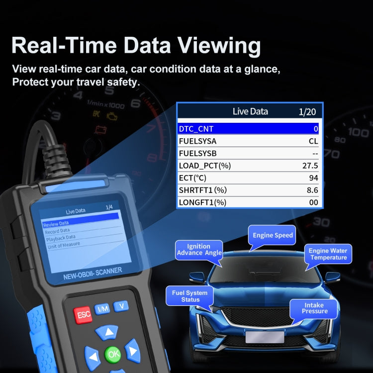 Automobile Fault Diagnostic Instrument OBD2 Engine Tester ELM327, T200