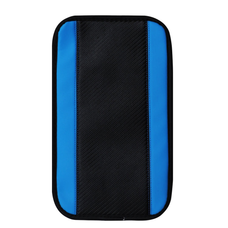 32x19cm PU Carbon Fiber Leather Central Armrest Box Cover Anti-slip Pad, Black, Red, Pink, Blue