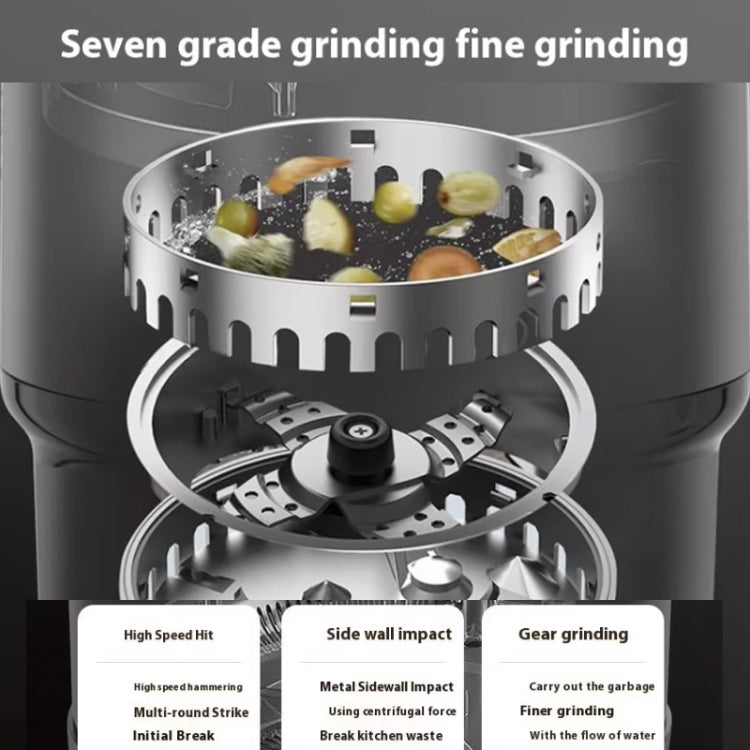Food Garbage Disposer 7 Levels Grinding Connectable For Dishwasher, 550W EU Plug