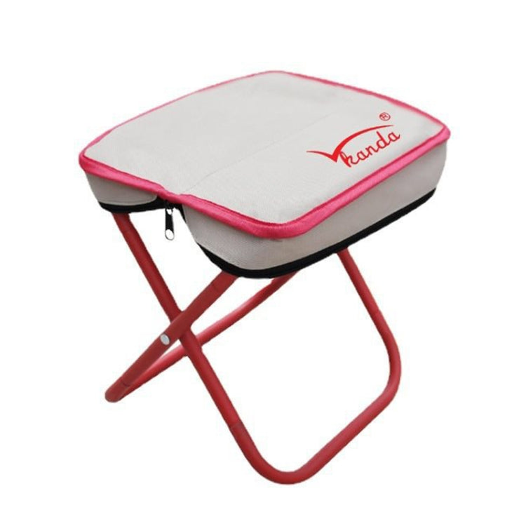 Kanda Bag-Type Folding Fishing Chair Portable Outdoor Travel Sketching Stool, Red