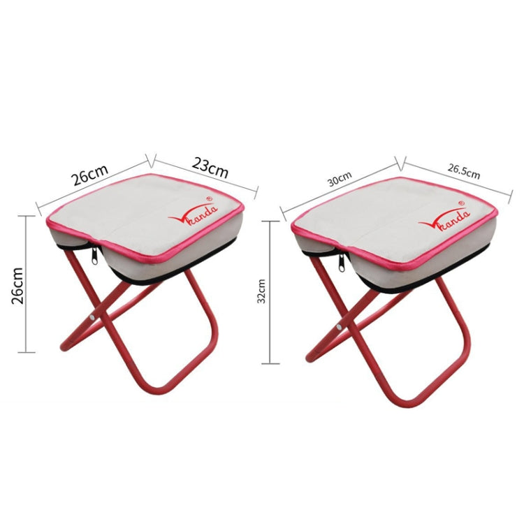 Kanda Bag-Type Folding Fishing Chair Portable Outdoor Travel Sketching Stool, Red