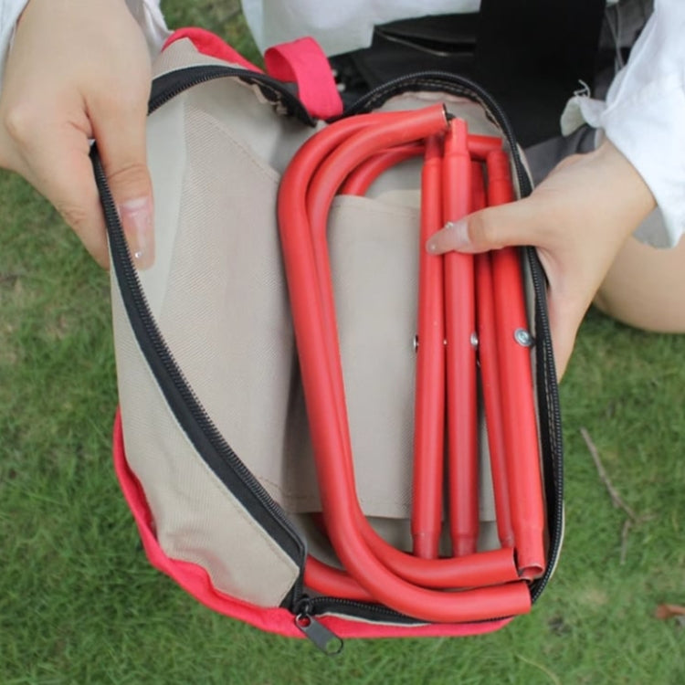 Kanda Bag-Type Folding Fishing Chair Portable Outdoor Travel Sketching Stool, Red