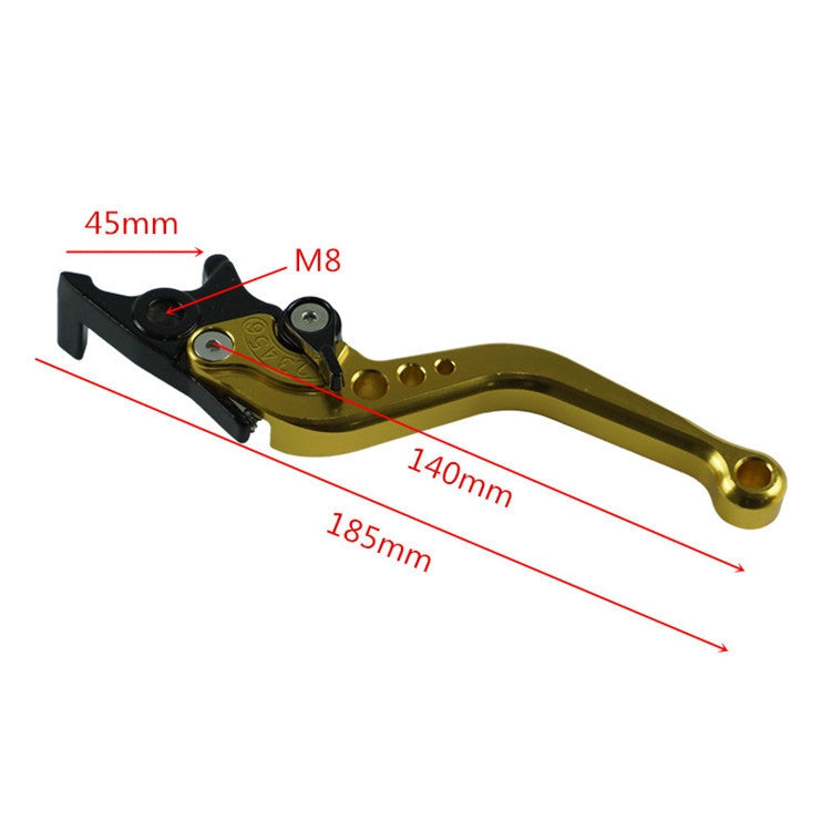 1pair Motorcycle CNC Six Speed Dual Disc Brake Handlebar Cowl Adjustable Electric Bike Brake Lever, Brake Lever(Black), Brake Lever(Silver), Brake Lever(Gold)
