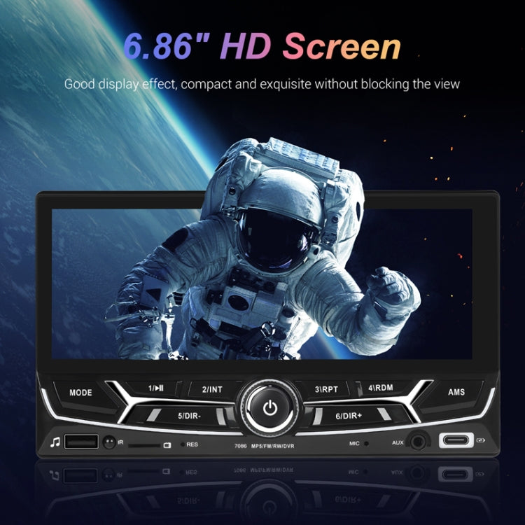 6.86inch Dual Butt Button Knob Player MP5 With Backup Camera Function / Bluetooth / CarPlay