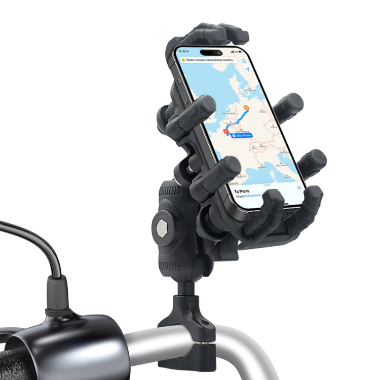 Outdoor Motorcycle Aluminum Alloy Shock-absorbing Mobile Phone Holder, CS-1990A1