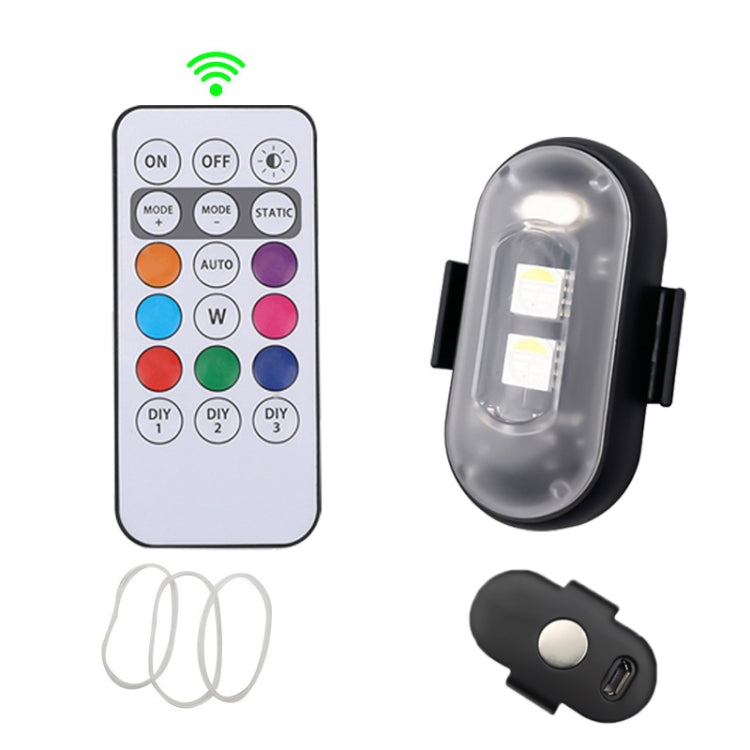 Wireless Remote Control Motorcycle Universal Colorful Flashing Warning Light, Magnetic Type