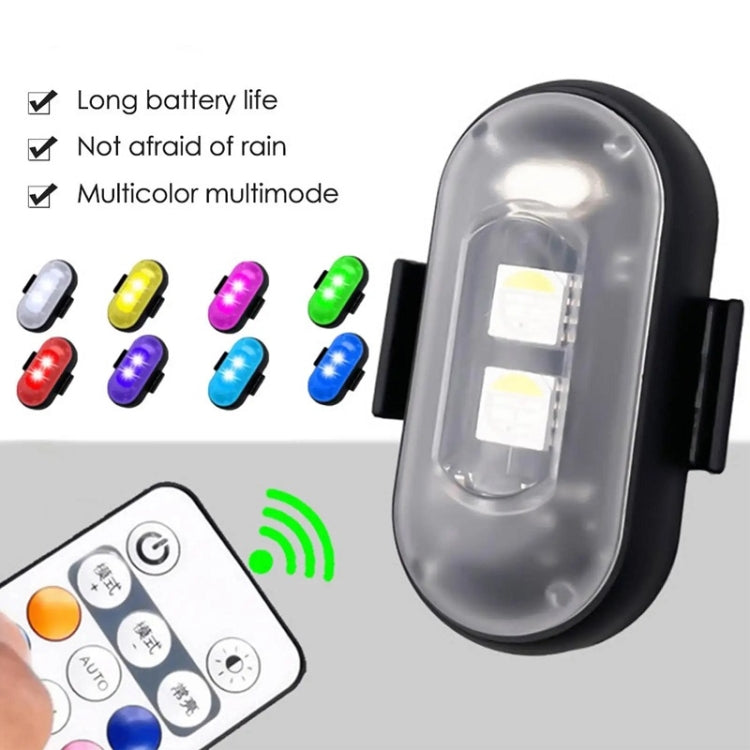 Wireless Remote Control Motorcycle Universal Colorful Flashing Warning Light, Magnetic Type