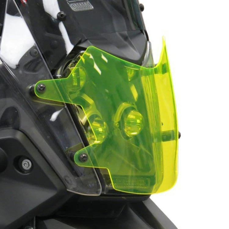 For Yamaha Tenere 700 Headlight Acrylic Protective Cover, Transparent, Fluorescent Green