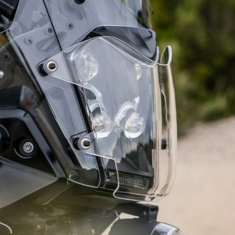For Yamaha Tenere 700 Headlight Acrylic Protective Cover, Transparent, Fluorescent Green