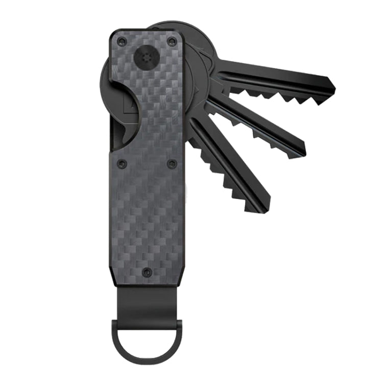 Compact Key Organizer Metal Key Chain Can Hold 2-6 Keys, Black, Royal Blue, Gray, Carbon Fiber, Gradient Color, Red Forged Carbon, Blue Forged Carbon, Black Forged Carbon
