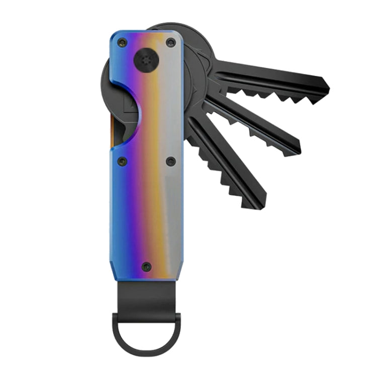 Compact Key Organizer Metal Key Chain Can Hold 2-6 Keys, Black, Royal Blue, Gray, Carbon Fiber, Gradient Color, Red Forged Carbon, Blue Forged Carbon, Black Forged Carbon