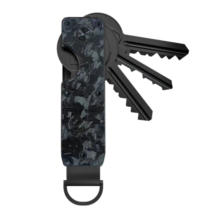 Compact Key Organizer Metal Key Chain Can Hold 2-6 Keys, Black, Royal Blue, Gray, Carbon Fiber, Gradient Color, Red Forged Carbon, Blue Forged Carbon, Black Forged Carbon