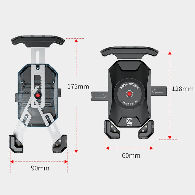 Kewig Motorcycle Heightened Navigation Bracket Outdoor Riding Anti-Theft Cell Phone Holder, M14-C3, M14-C4