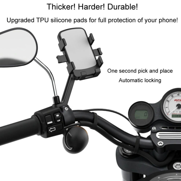 Mountain Road Bike Phone Holder Motorcycle Aluminum Alloy Riding Navigation Bracket, Handlebar Model, Rearview Mirror Model