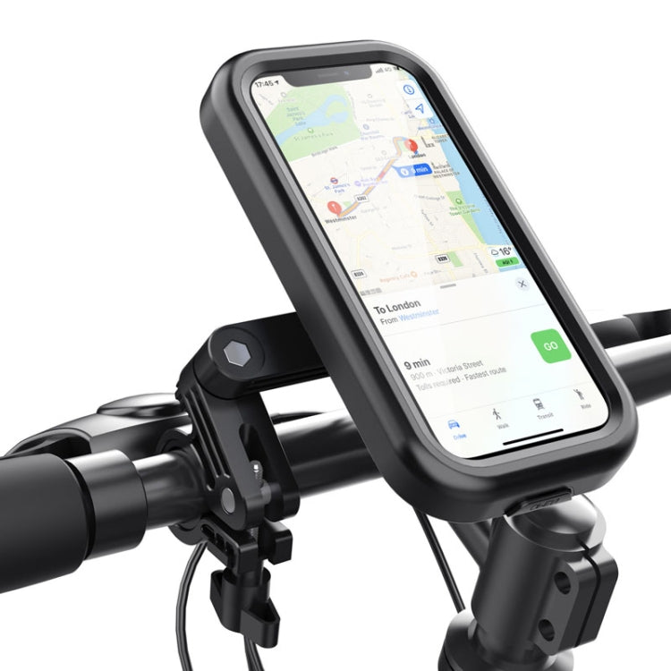 Waterproof Bicycle Cell Phone Holder 360 Rotating Riding Navigation Holder, Handlebar Stand, Handlebar