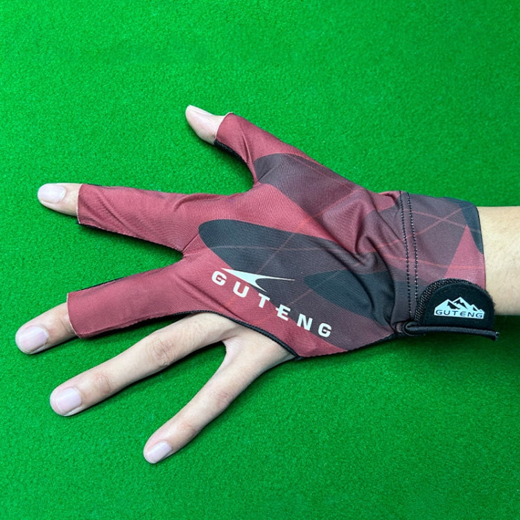 GUTENG Three Finger Thin Breathable Wear-Resistant Non-Slip Snooker Billiard Gloves, Left Hand Half Finger (Printed Black), Left Hand Half Finger (Printed Blue), Left Hand Full Finger (Gray), Left Hand Full Finger (Printed Black)                       ...