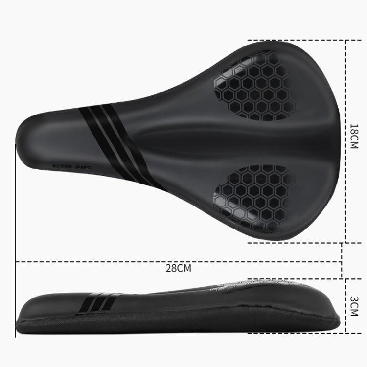 ESLNF Mountain Bike Saddle Cover Cycling Shock Absorbing Saddle Gear, Round Logo, Honeycomb
