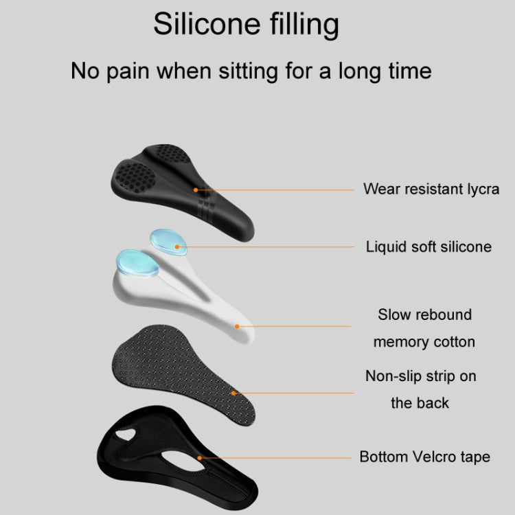 ESLNF Mountain Bike Saddle Cover Cycling Shock Absorbing Saddle Gear, Round Logo, Honeycomb