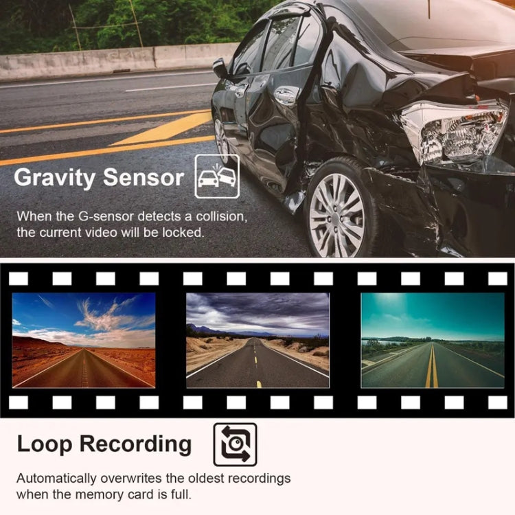High-Definition Night Vision Driving Recorder, Dual Recording No WIFI, Triple Recording No WIFI, Triple Recording With WIFI Mobile Playback