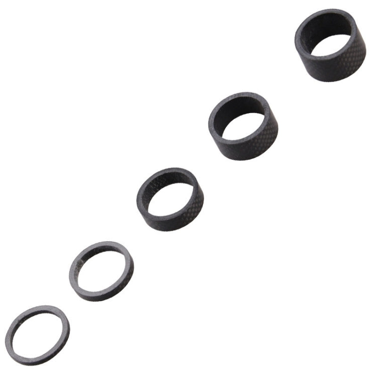 Bicycle Carbon Fiber Gasket Fork Bowl Set Handlebar Pad 3/5/10/15/20mm, 5pcs /Set