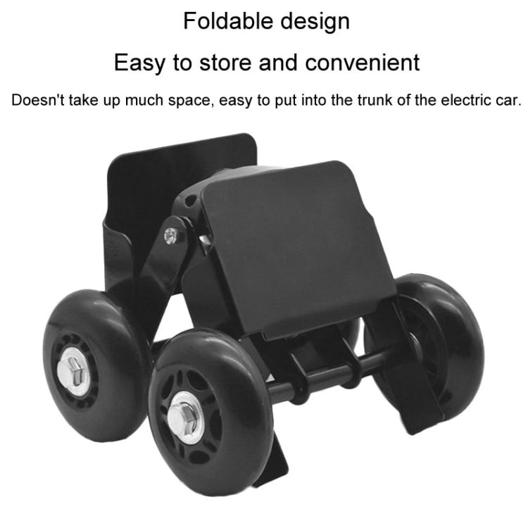 Motorcycle Moving Trailer Device Flat Tire Booster Emergency Electric Vehicle Tractor, Silver, Black