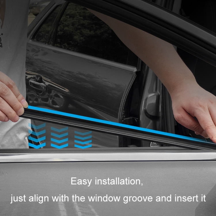 Car Side Window Wipers Removing Water Mist Universal Rubber Strips, 1pair