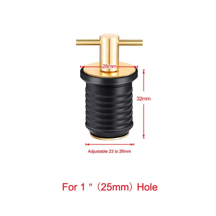 Marine Motorboat Deck Cross Drain Plug Screw, Copper For 25mm, Copper For 32mm, Stainless Steel For 25mm