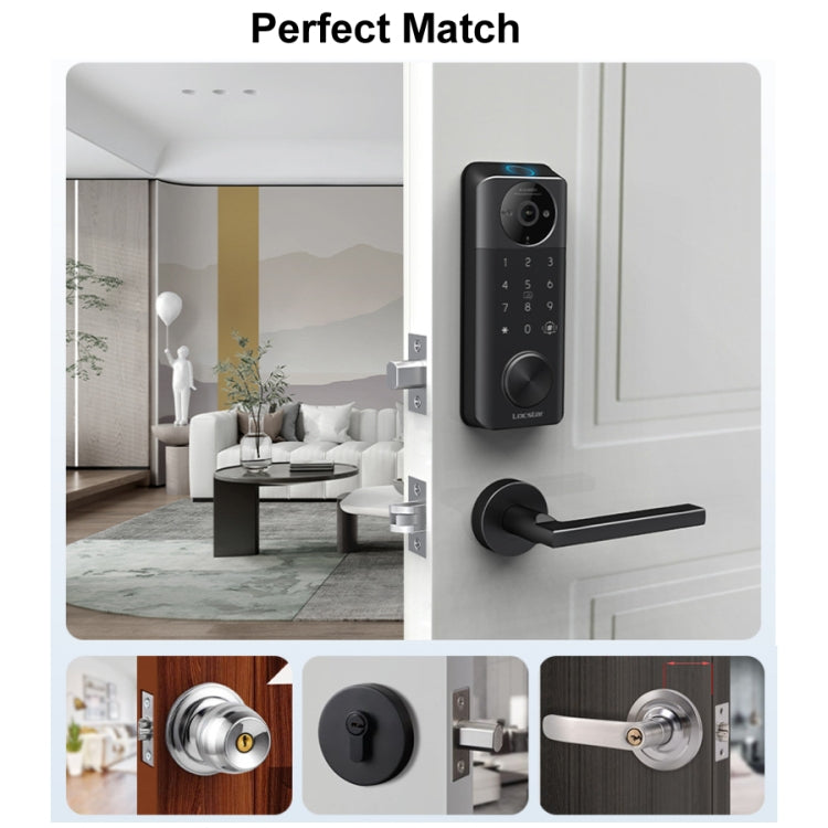 C95 Smart Fingerprint Deadbolt Lock Supports Bluetooth WiFi APP, 5 Ways To Unlock, With Camera Doorbell, C95
