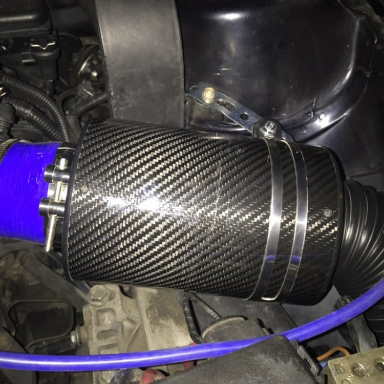 Carbon Fiber Air Intake Bellows Air Filter Kit Car Modification