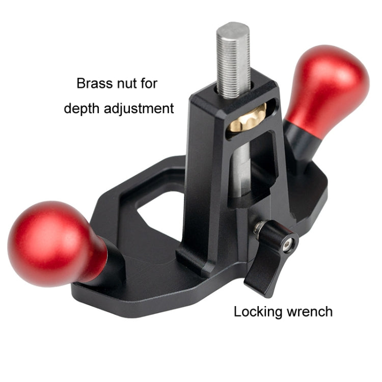 Router Planer Right Angle Tenon Shoulder Trimming Slotting Planer DIY Woodcraft Tool, Aluminum Handle, Wooden Handle
