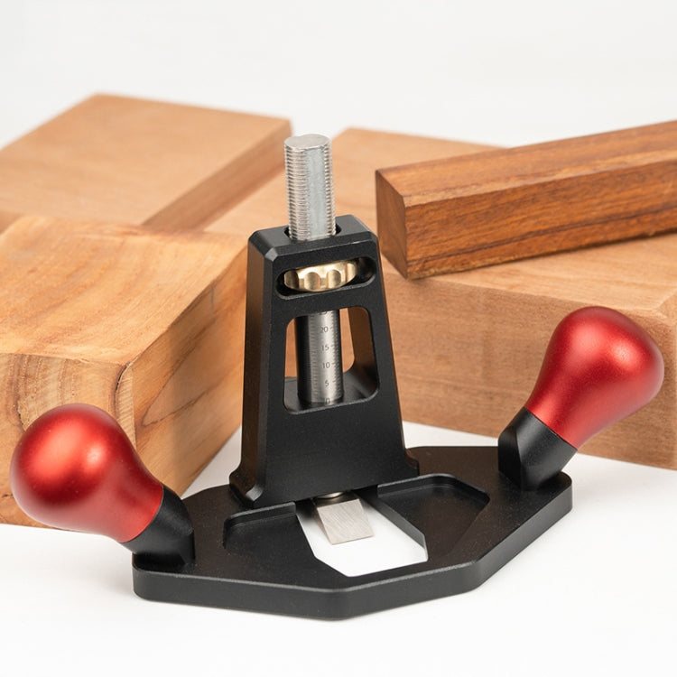 Router Planer Right Angle Tenon Shoulder Trimming Slotting Planer DIY Woodcraft Tool, Aluminum Handle, Wooden Handle