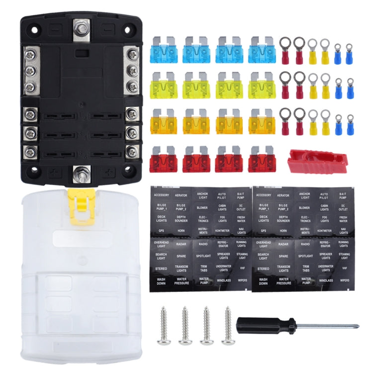 6-Way LED Indicator Fuse Box Socket For RV And Yacht, Configuration 1, Configuration 2, Configuration 3, Configuration 4