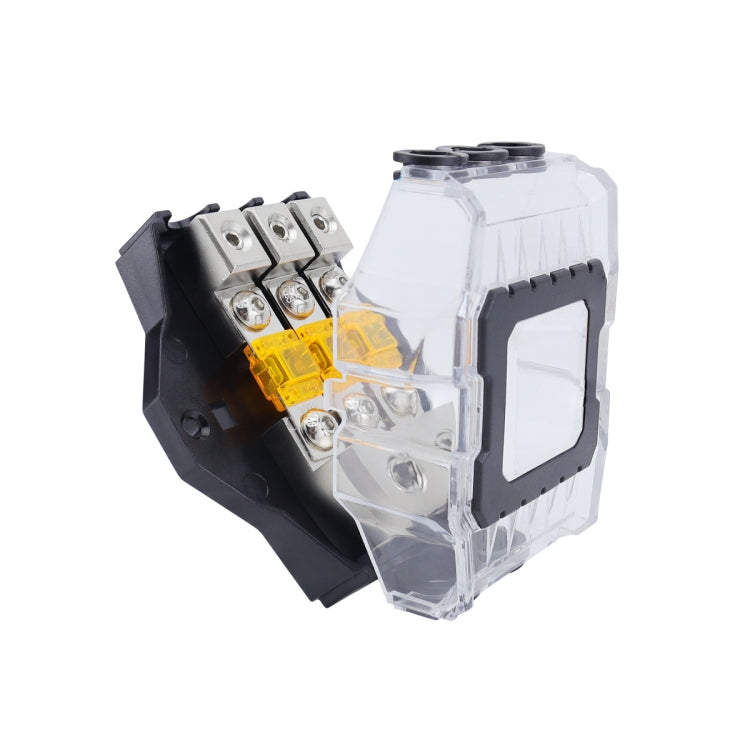 80A Car Audio Amplifier Modified Solid Brass Fuse Holder With Transparent Cover, 1-way, 2-way, 3-way, 4-way