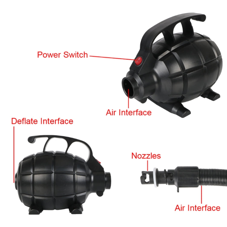 Electric Air Pump Household Inflatable Pump 600W High Power Electric Inflator, EU Plug, US Plug