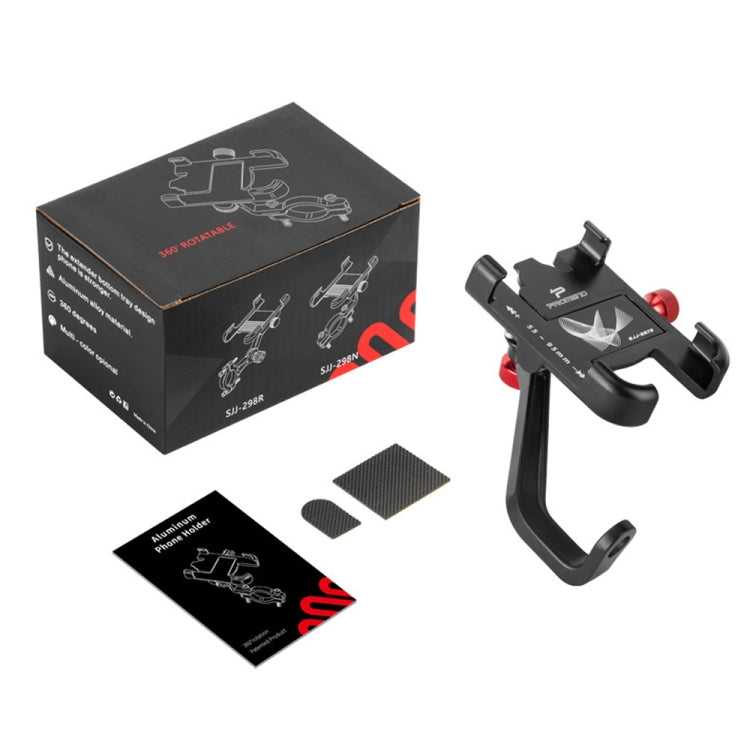 Bicycle Phone Holder Universal Aluminum Alloy Electric Bike Mount, PROMEND SJJ-297E Rearview Mirror Model, PROMEND SJJ-297B Handlebar Stand Model