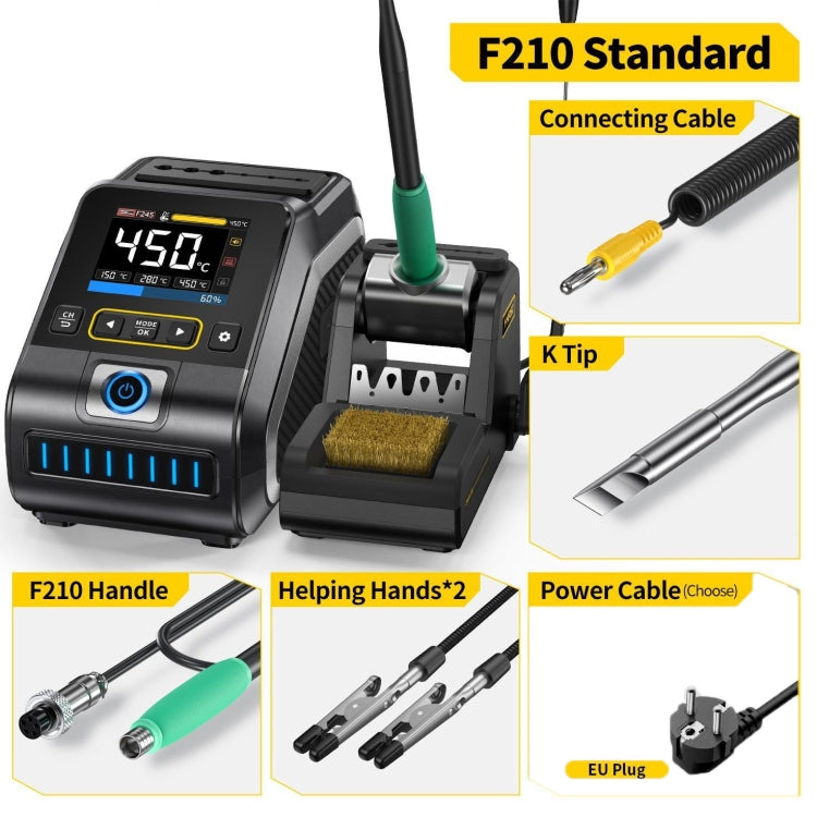 FNIRSI 200W Intelligent Constant Temperature Electric Soldering Iron Station, EU Plug F210 K Head, EU Plug F210 Upgrade 3 Heads, EU Plug F245 B Head, EU Plug F245 Upgrade 6 Heads, US Plug F210 K Head, US Plug F210 Upgrade 3 Heads, US Plug F245 B Head  ...