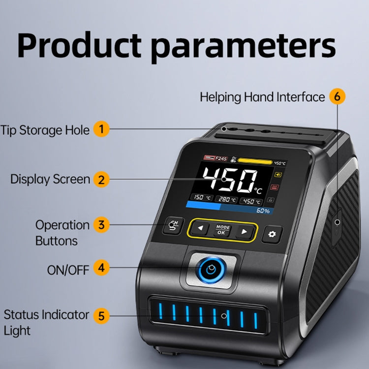 FNIRSI 200W Intelligent Constant Temperature Electric Soldering Iron Station, EU Plug F210 K Head, EU Plug F210 Upgrade 3 Heads, EU Plug F245 B Head, EU Plug F245 Upgrade 6 Heads, US Plug F210 K Head, US Plug F210 Upgrade 3 Heads, US Plug F245 B Head  ...