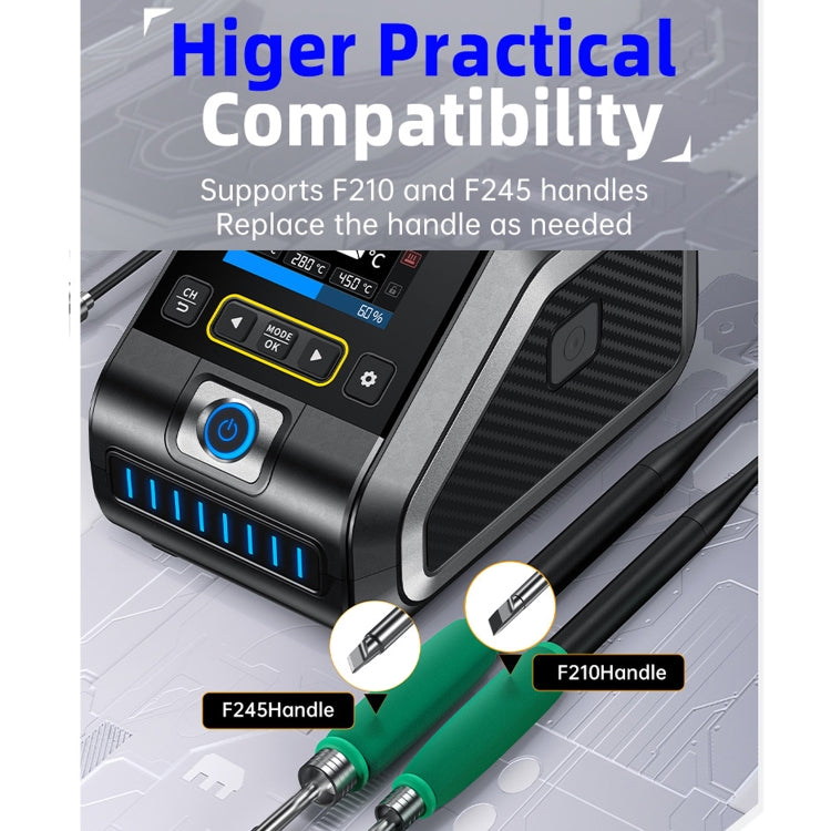 FNIRSI 200W Intelligent Constant Temperature Electric Soldering Iron Station, EU Plug F210 K Head, EU Plug F210 Upgrade 3 Heads, EU Plug F245 B Head, EU Plug F245 Upgrade 6 Heads, US Plug F210 K Head, US Plug F210 Upgrade 3 Heads, US Plug F245 B Head  ...