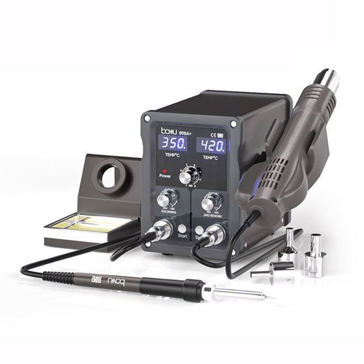 BAKU BA-898A+ 2-In-1 Soldering Station Hot Air Station Adjustable Temperature, US Plug 110V, EU Plug 220V