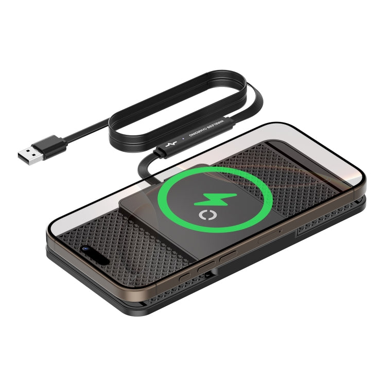 Avoid Camera Universal Car Wireless Charger Anti-slip Mat, USB Interface 1m, USB Interface 0.3m, TYPEC Interface 1m, TYPEC Interface 0.3m